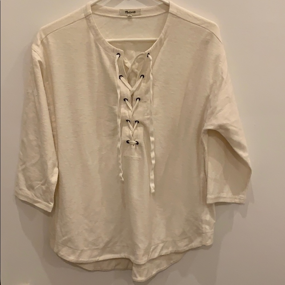 Madewell Laceup top size small